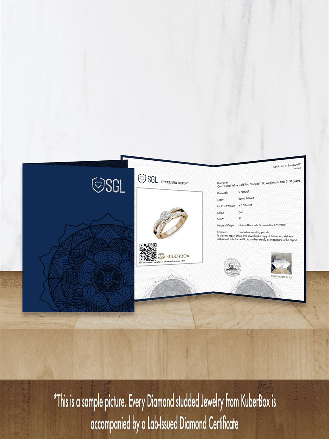 KUBERBOX Marilla 18KT Gold Diamond Studded Earrings - 1.62 g