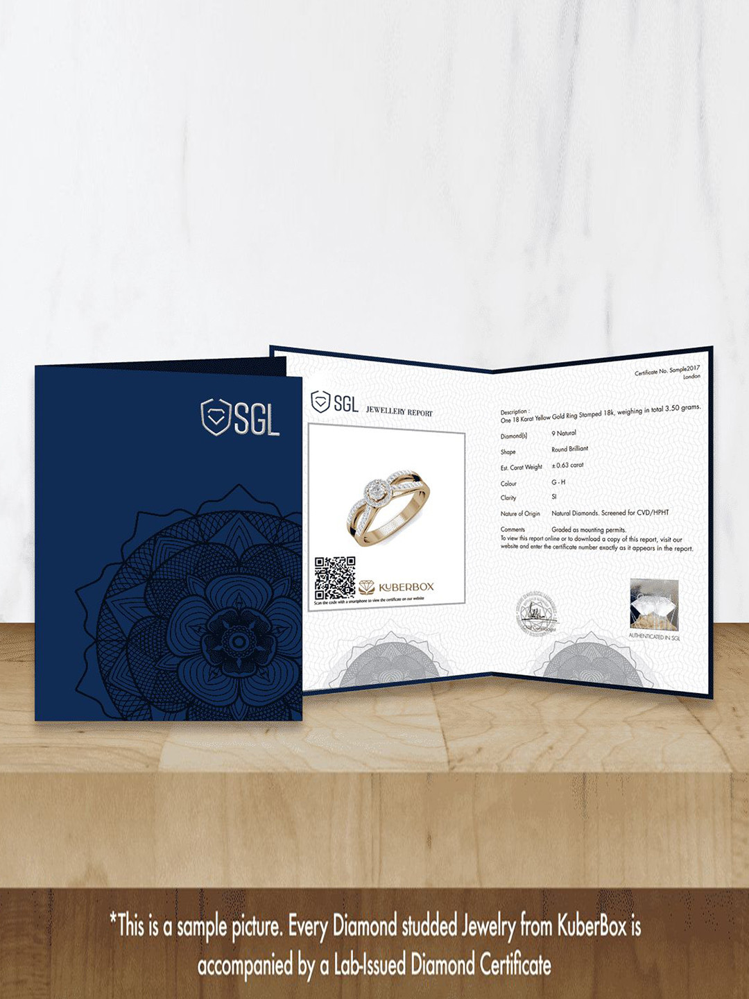 KUBERBOX Lauren Twisted 18KT Gold Diamond-Studded Drop Earrings -1.58gm