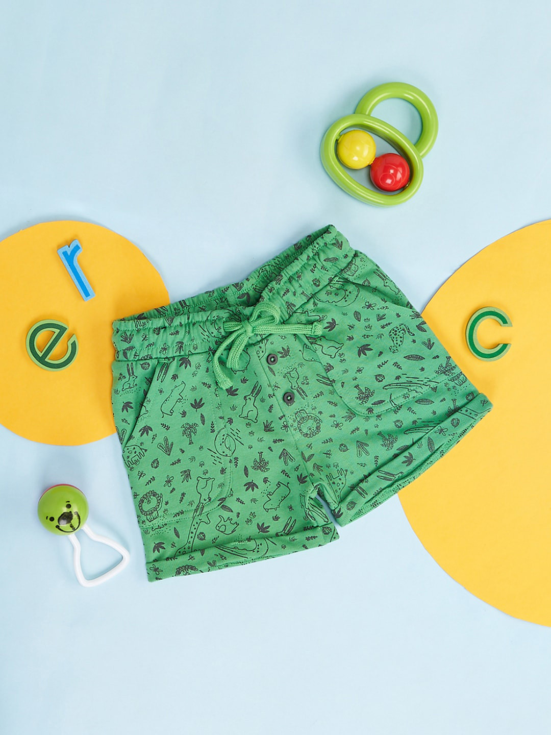 Pantaloons Baby Infant Boys Printed Cotton Low-Rise Shorts