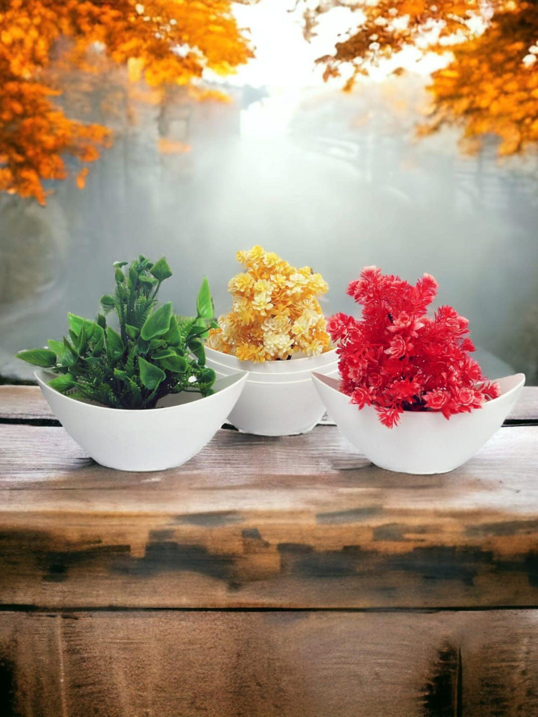 CHOCOZONE 6Pcs White Flower Planters