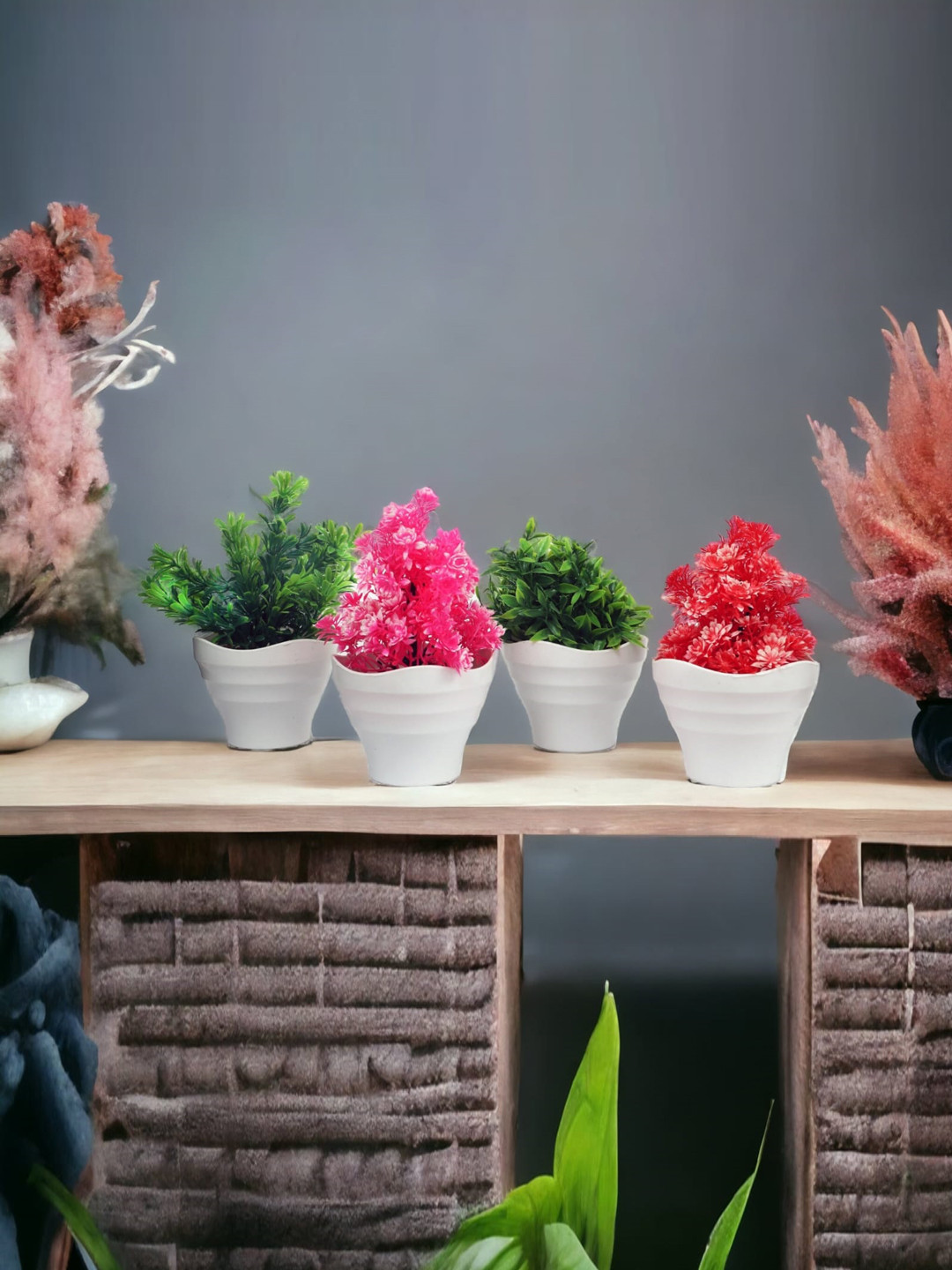 CHOCOZONE 6 Pcs White Flower Planters