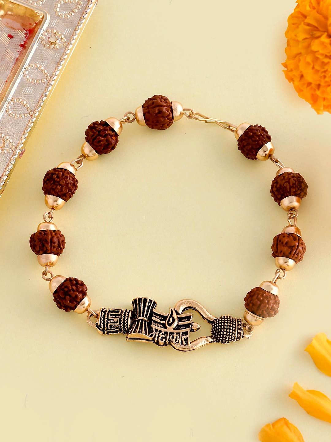 Voylla Men Lord Shiva Motifs Rudraksha Rakhi