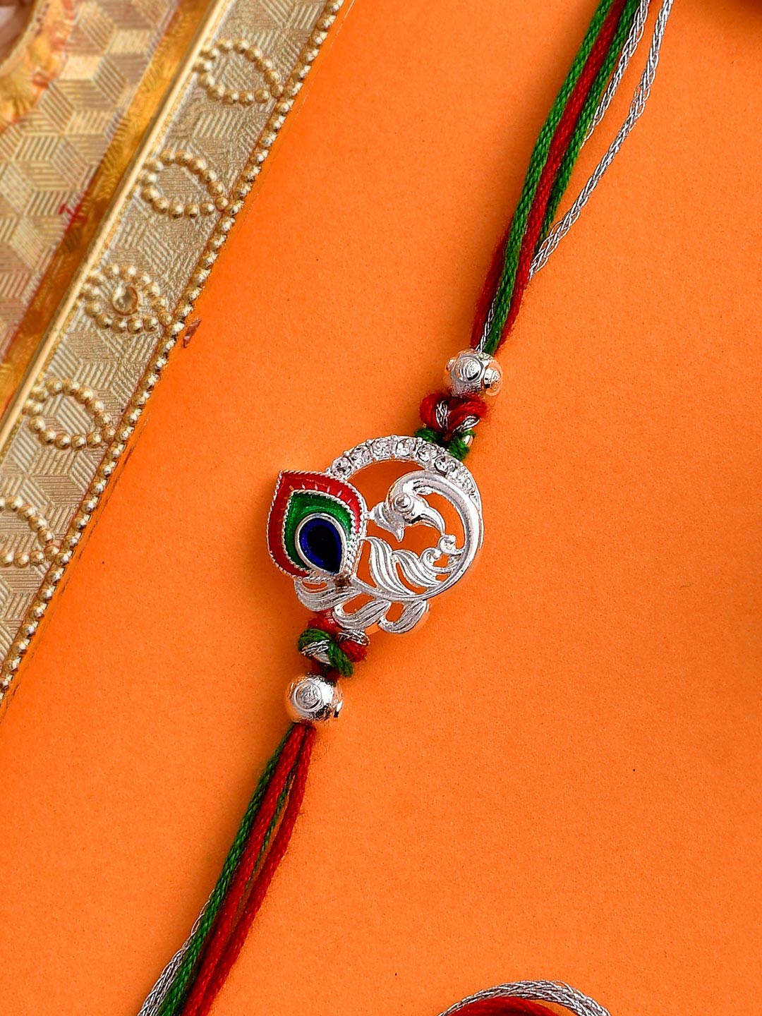Voylla Colorful Mor Pankh Thread Rakhi