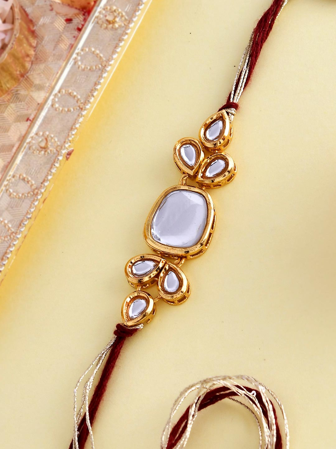 Voylla Kundan Polki Studded Rakhi