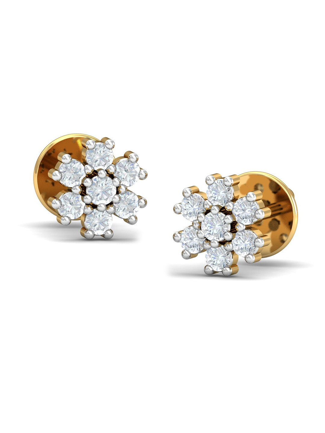 KUBERBOX Saakya 18KT Gold Diamond-Studded Earrings - 1.4 gm
