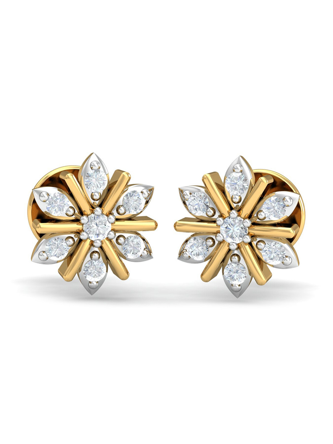 KUBERBOX Sukanya 18KT Gold Diamond-Studded Earrings-1.52gm