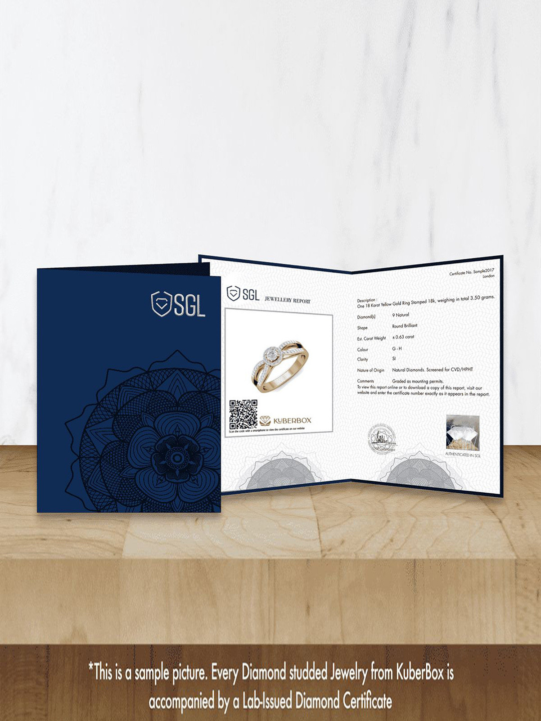 KUBERBOX Kalahira 18KT Gold Diamond-Studded Earrings-1.64gm