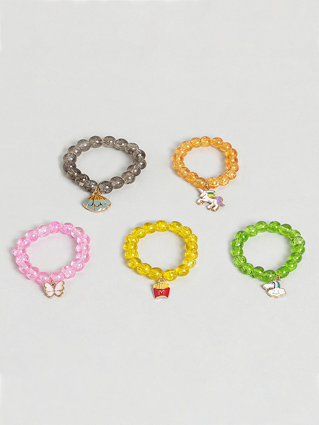 EL REGALO Girls Set Of 5 Silp-On Bracelets