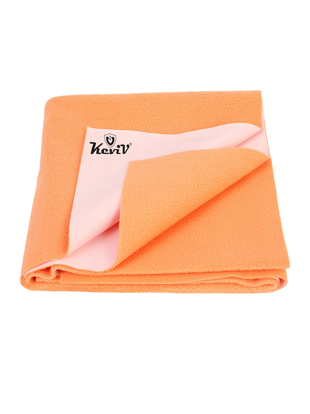 Keviv Kids Orange Colored Cotton Baby Bed Protector