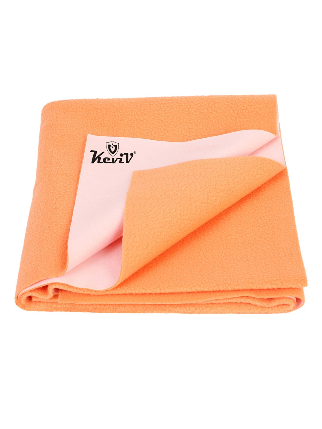 Keviv Kids Orange-Coloured Cotton Mattress Protector