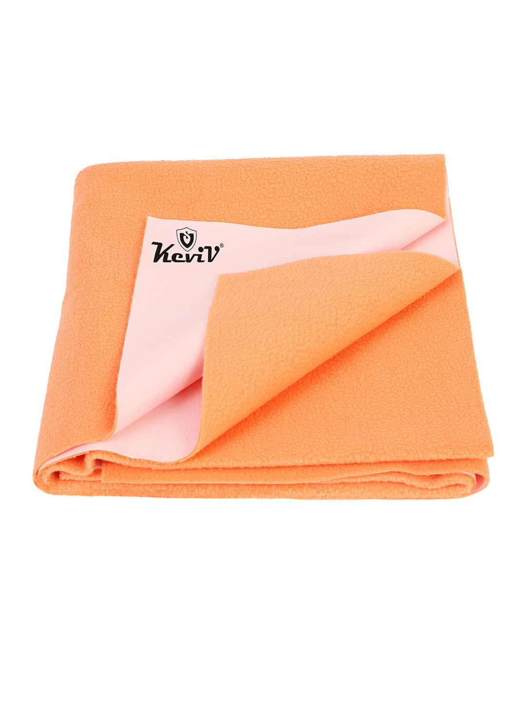 Keviv Kids Orange Colored Cotton Baby Bed Protector