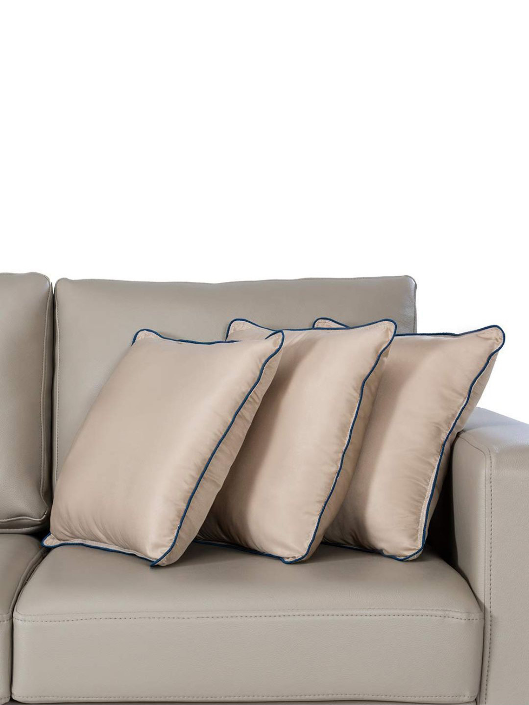 wakefit Taupe 3 Pieces Cotton Sqaure Pre Filled Cushions