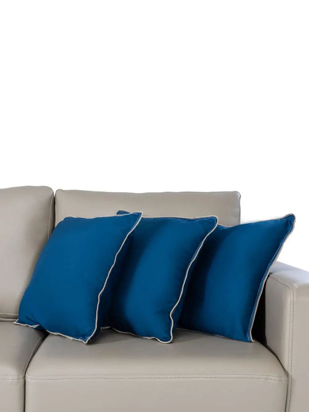 wakefit Teal Blue 3 Pieces Pre-filled Square Cushions