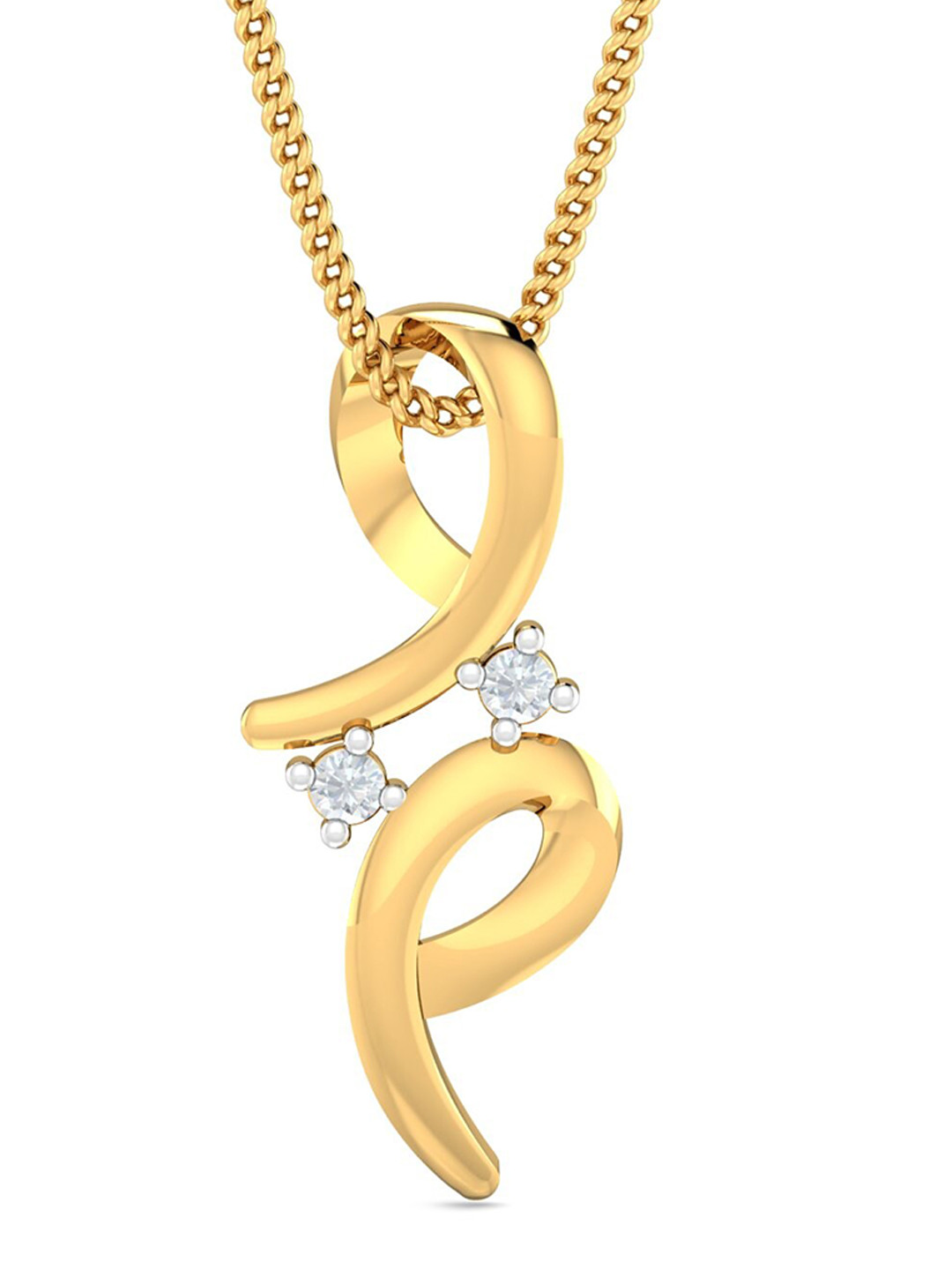 KUBERBOX 18K Gold Diamond-Studded Pendant - 1.81 gm