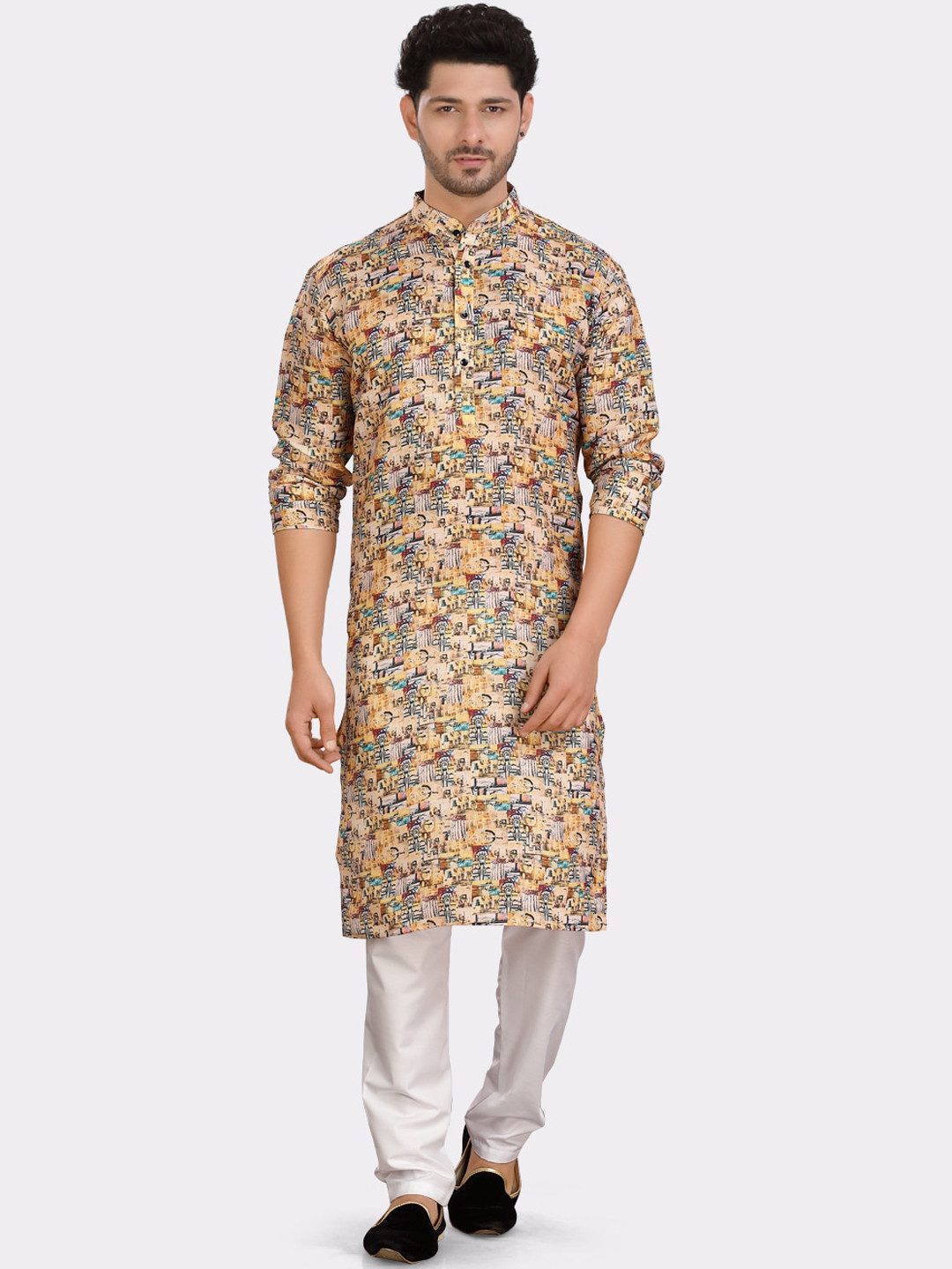 SHIWAM ETHNIX Indeevar Abstract Printed Regular Kurta With Pyjamas