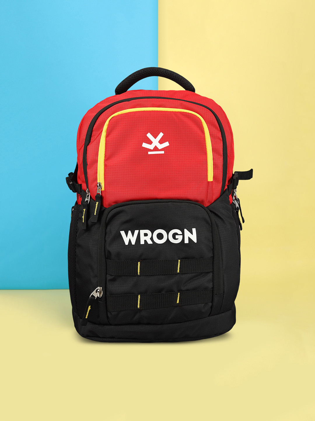 WROGN Unisex Brand Logo Water Resistant Backpack With Reflective Strip 36 L