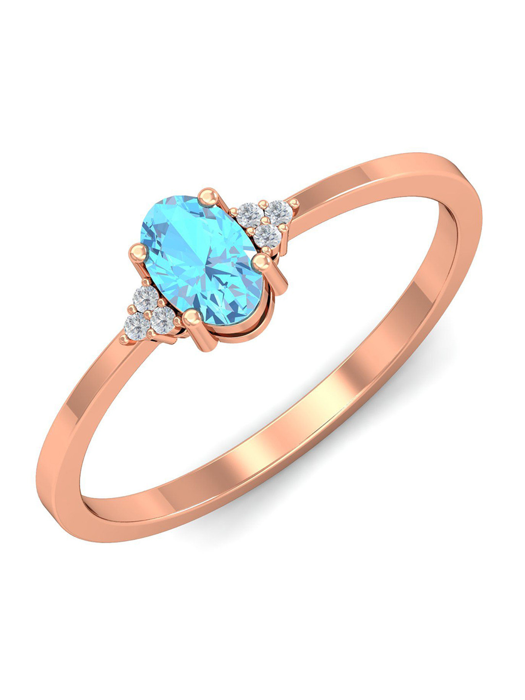 KUBERBOX 18 KT Rose Gold Ring Diamond - 1.8 gm