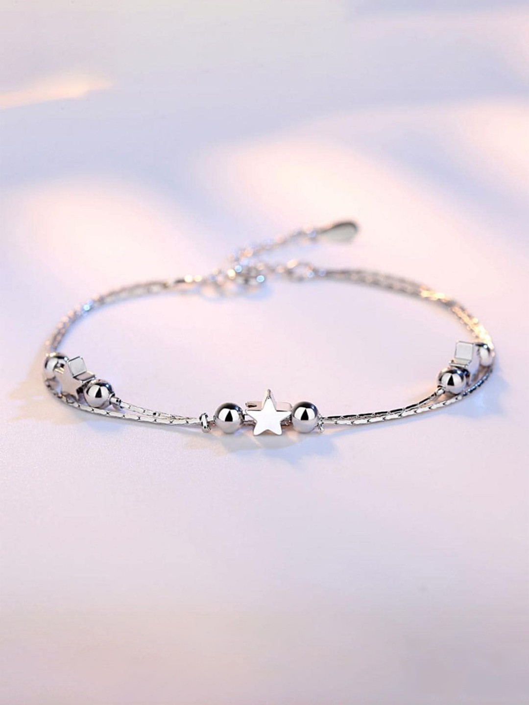 MYKI Silver-Plated Star Charm Bracelet