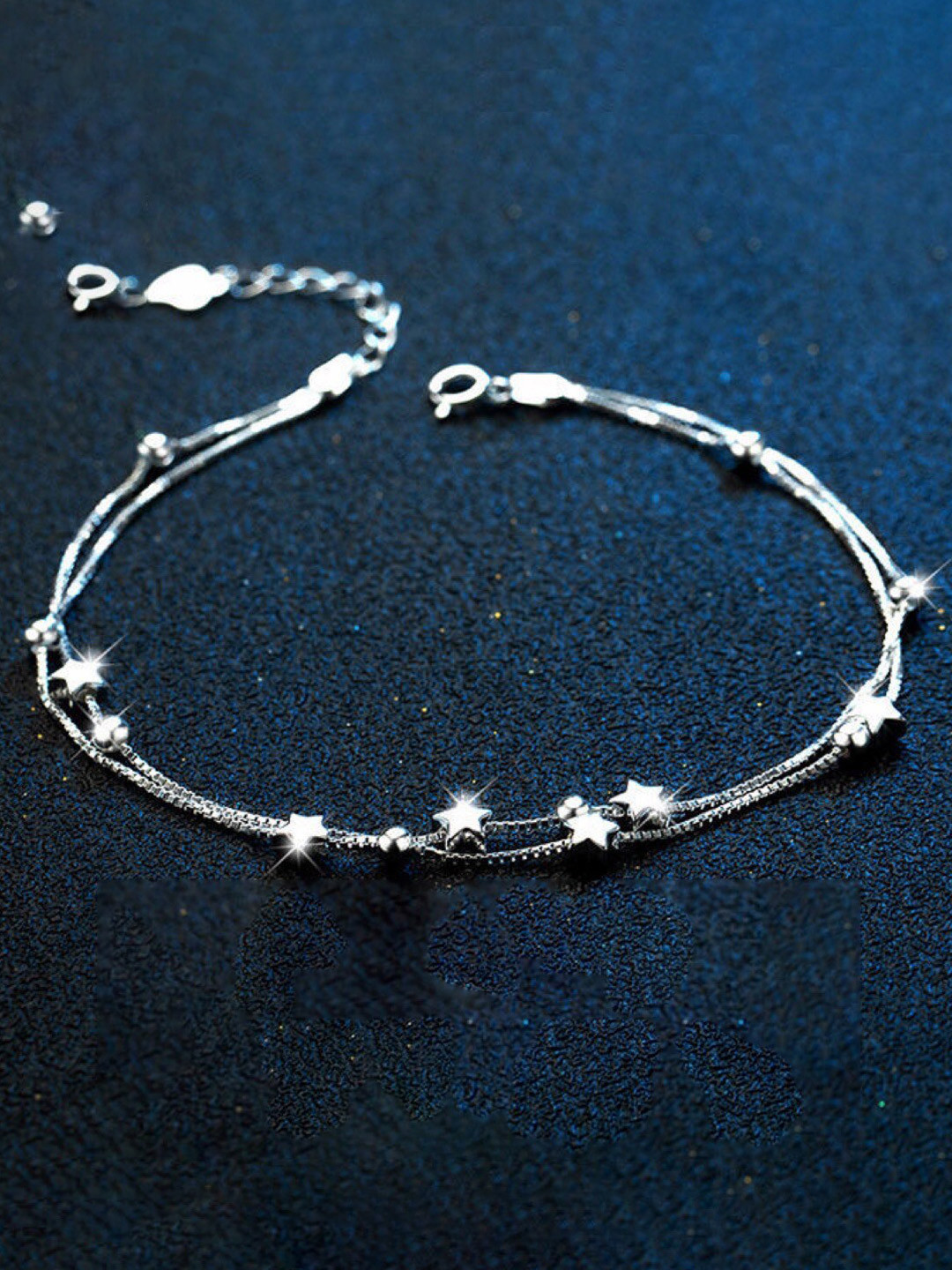 MYKI Silver-Plated Star Multistrand Bracelet