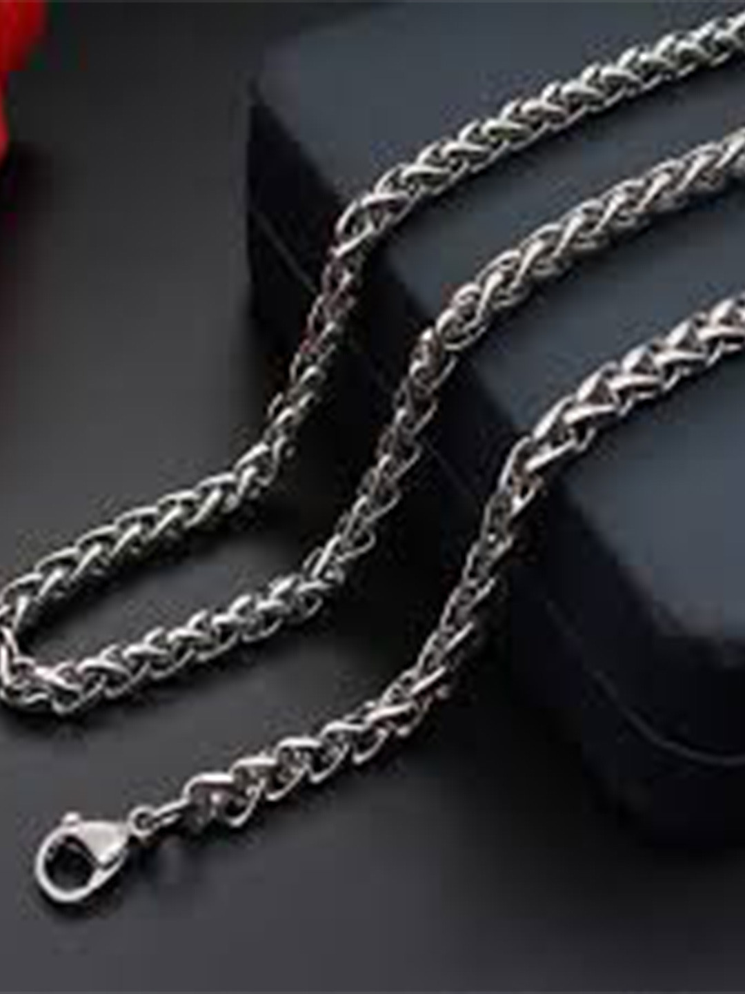 MEENAZ Men Silver-Plated Choker Chain