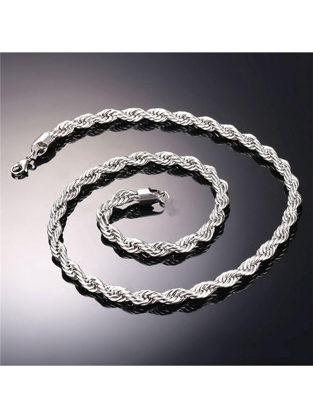 MEENAZ Men Silver-Plated Choker Chain