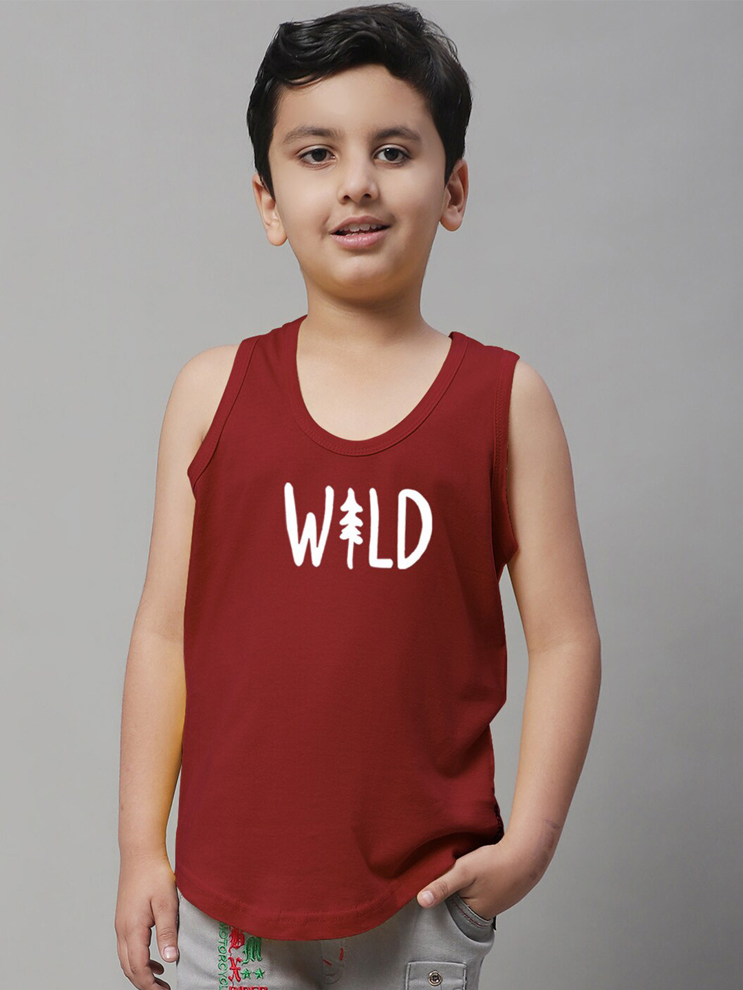Friskers Boys Typography Printed Pure Cotton Vests