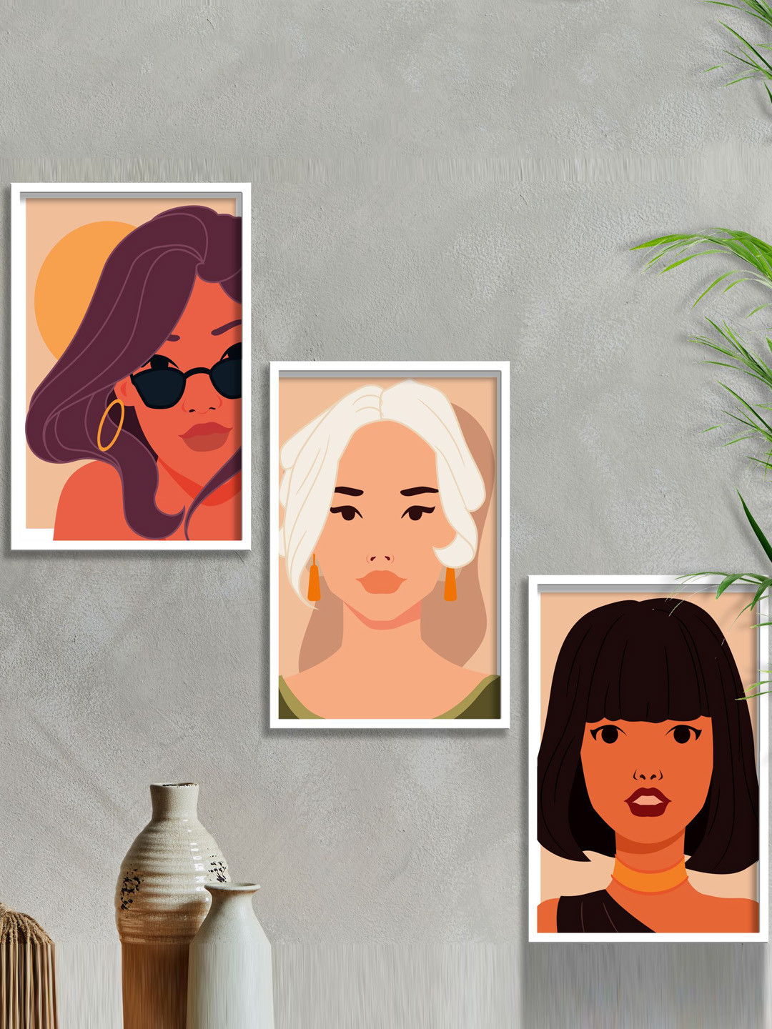 SAF Set of 3 Modern Boho Wall Art