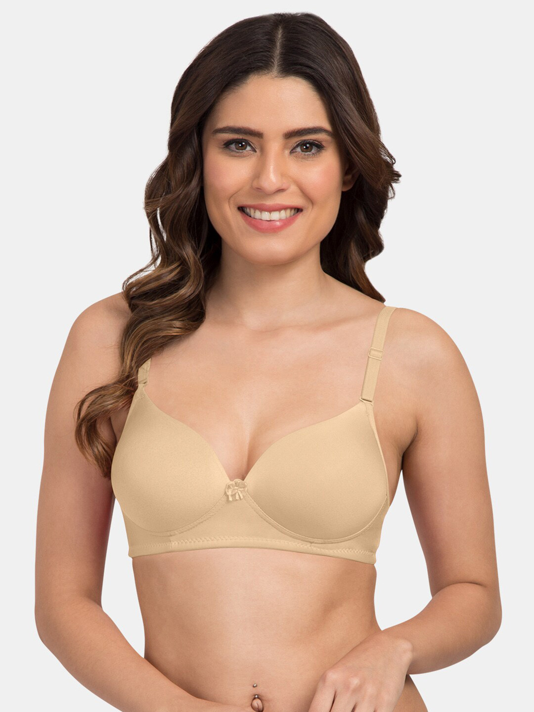 Tweens Heavily Padded 3/4th Coverage Semi Push-Up Seamless T-Shirt Bra