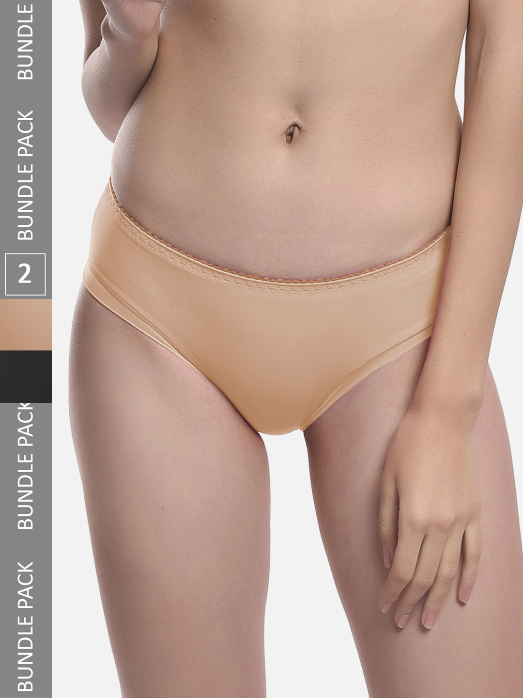 StyFun Women Pack Of 2 Anti Microbial Stretchable Mid-Rise Hipster Briefs LS_Chinki_Panty