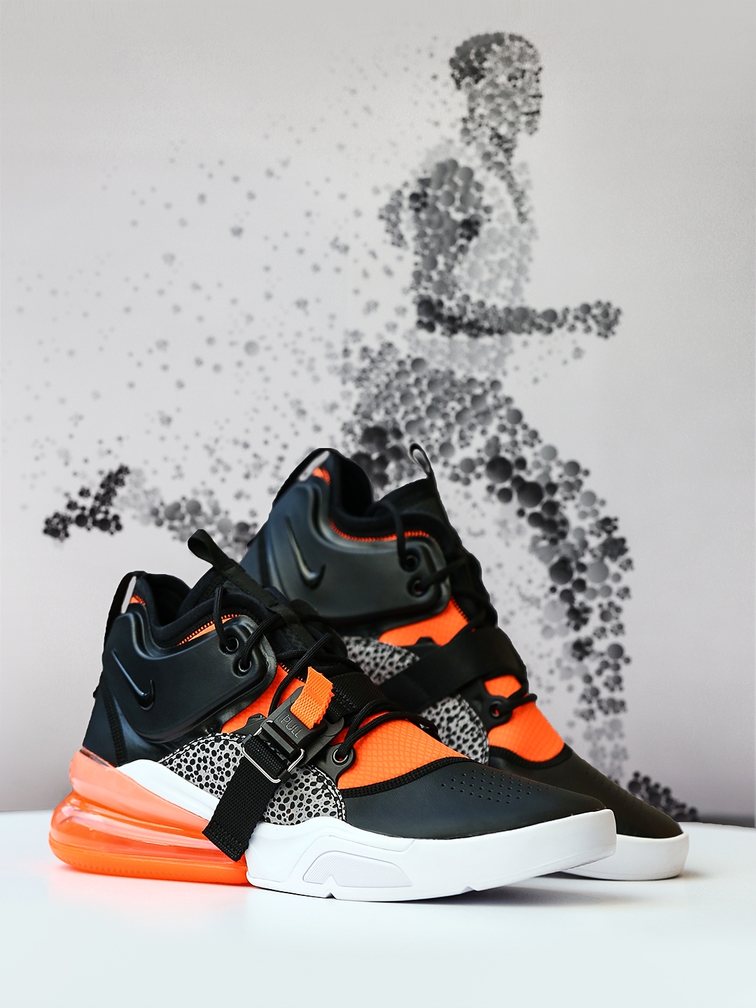 Buy Nike Men Black & Orange Air Force 270 Sneakers - Casual Shoes for Men  2367223