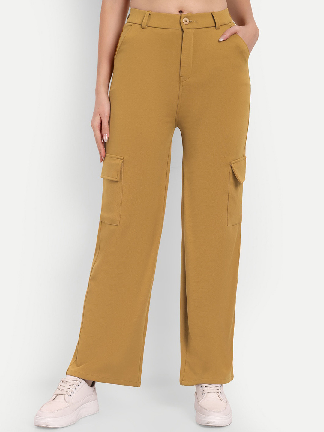 BROADSTAR Women Smart Straight Fit Cargos Trousers