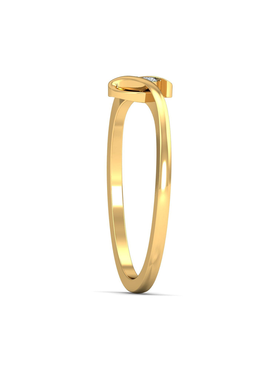 KUBERBOX Toccarsi 18KT Gold Diamond-Studded Ring-1.8 gm