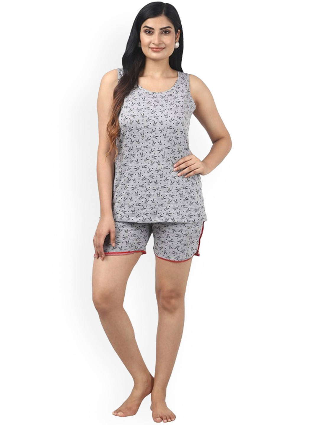 Noty Floral Printed Top With Shorts