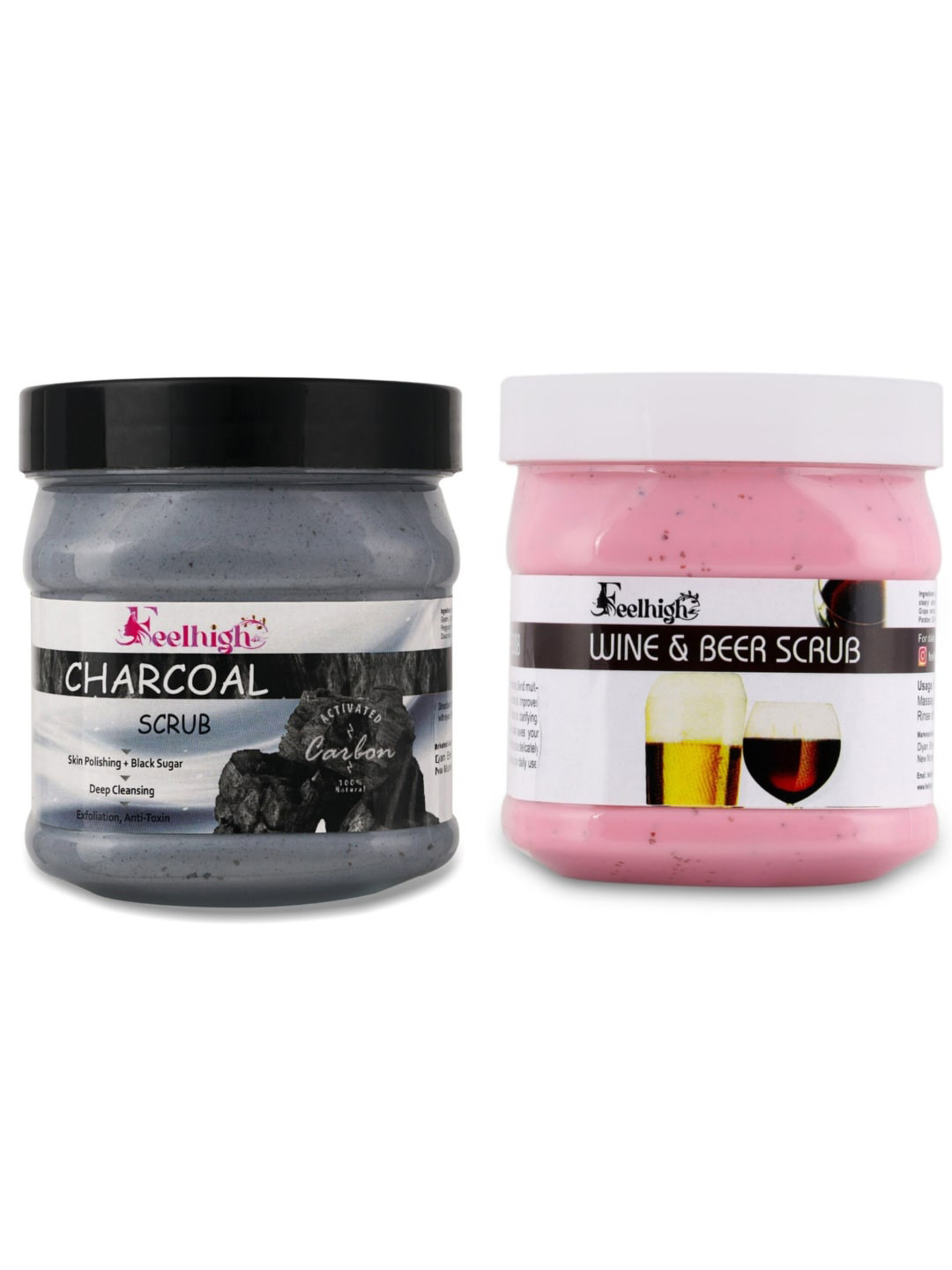 FEELHIGH Set Of 2 Fruit & Coffee Face & Body Cream - 500ml Each