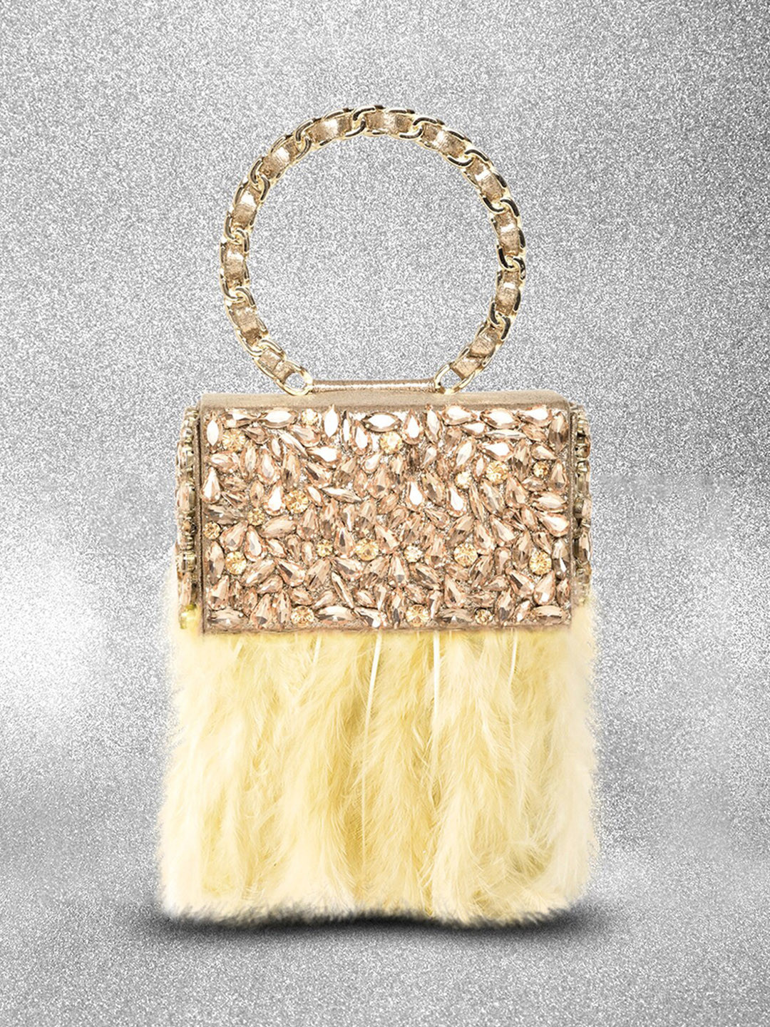 Peora Embellished Box Clutch