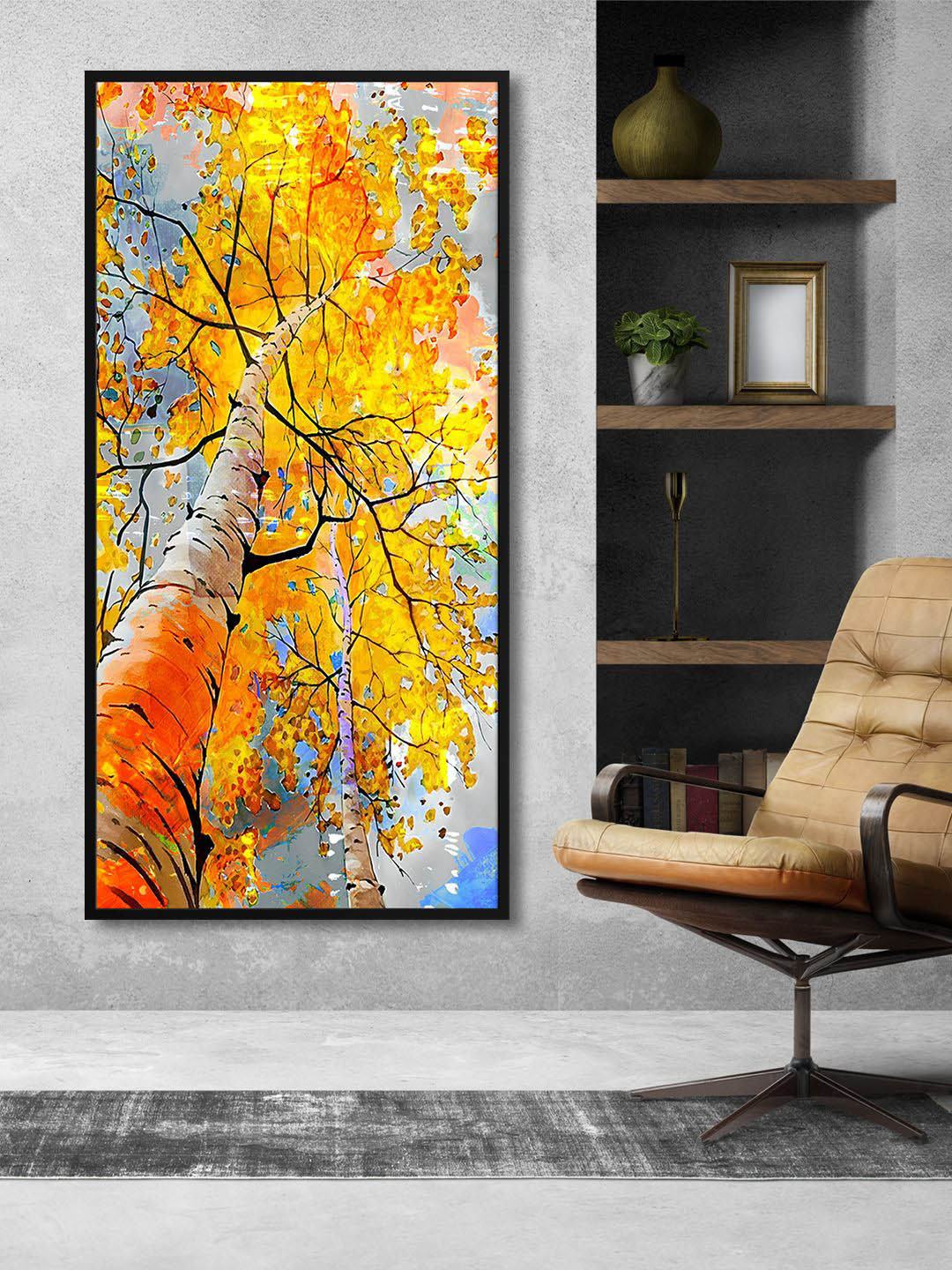 999Store Wood Wall Rectangle Paintings Wall Art 51.1 x 27.5 x 2.7In