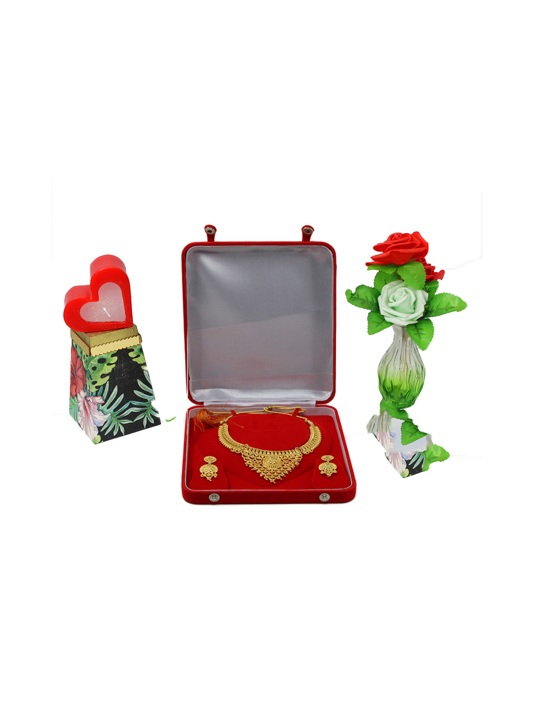 atorakushon Red 2-Pieces Necklace Box Jewellery Organisers