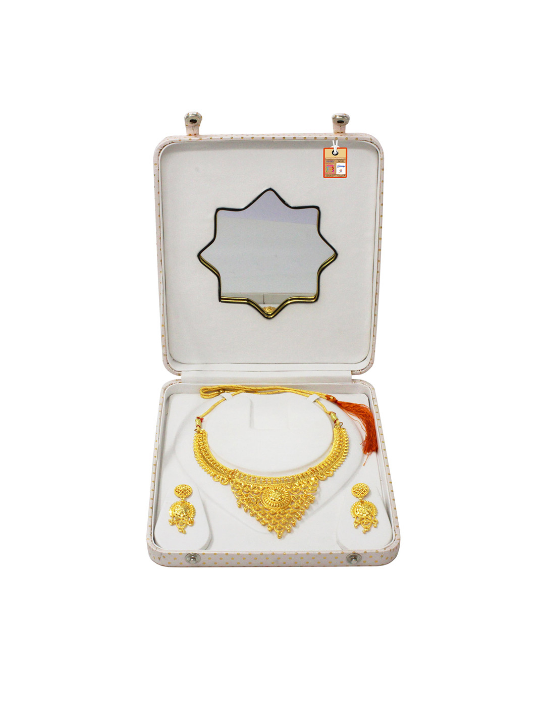 atorakushon Cream Self Design Jewellery Storage Organizer