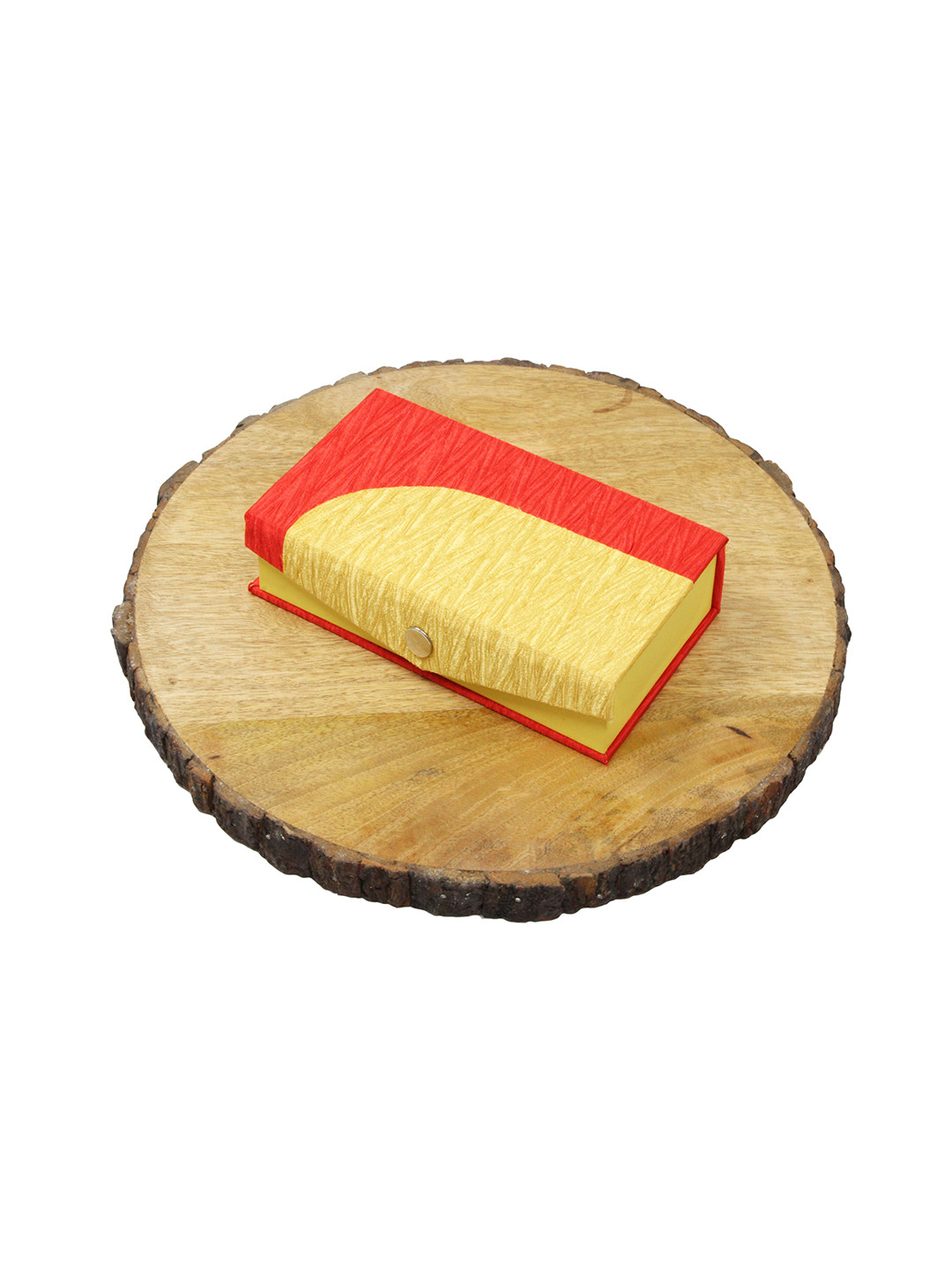 atorakushon Yellow & Red 6 Pieces Colourblocked Bangle Storage Jewellery Organiser Boxes