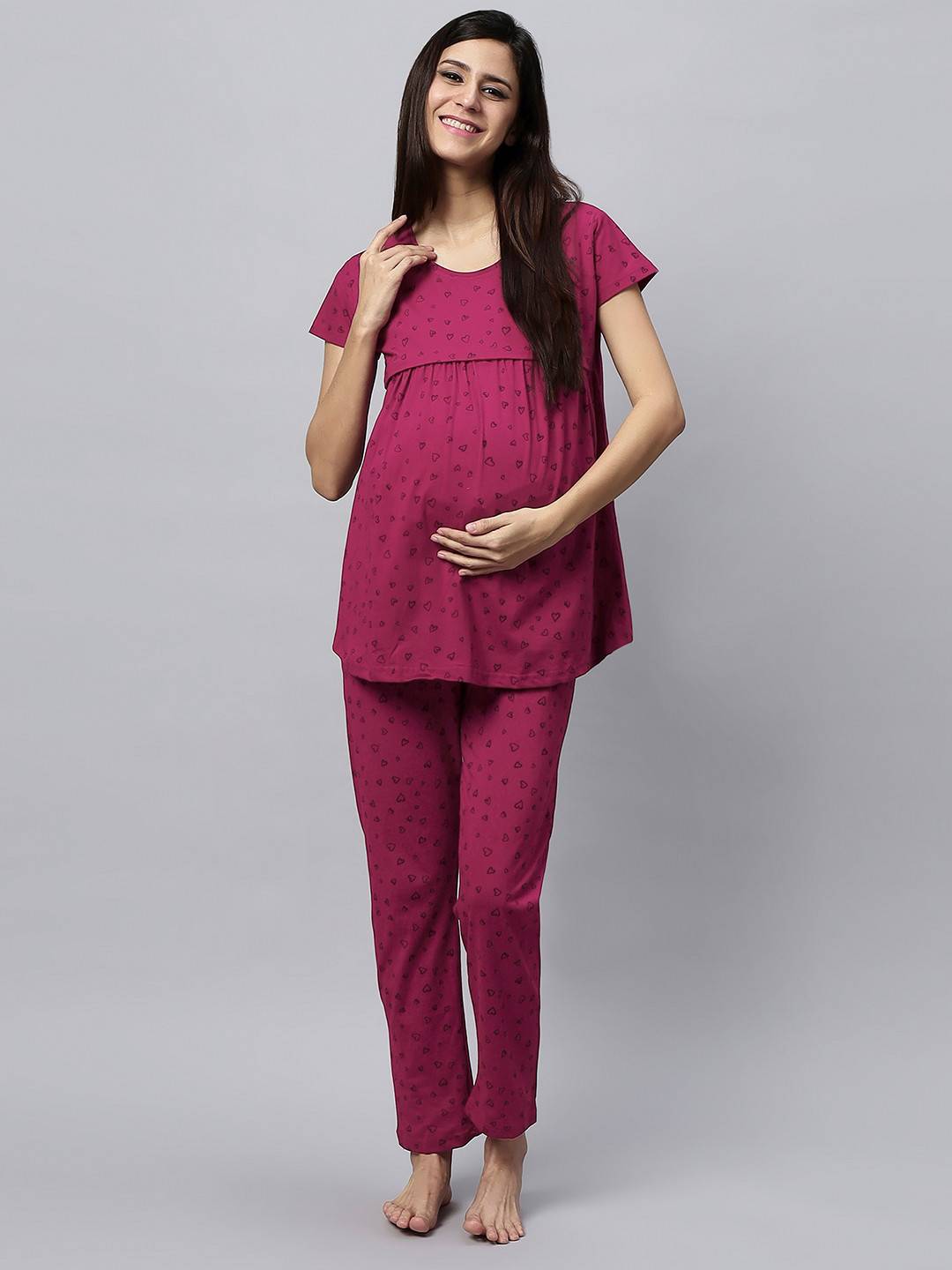 DZZO Conversational Print Maternity Night suit