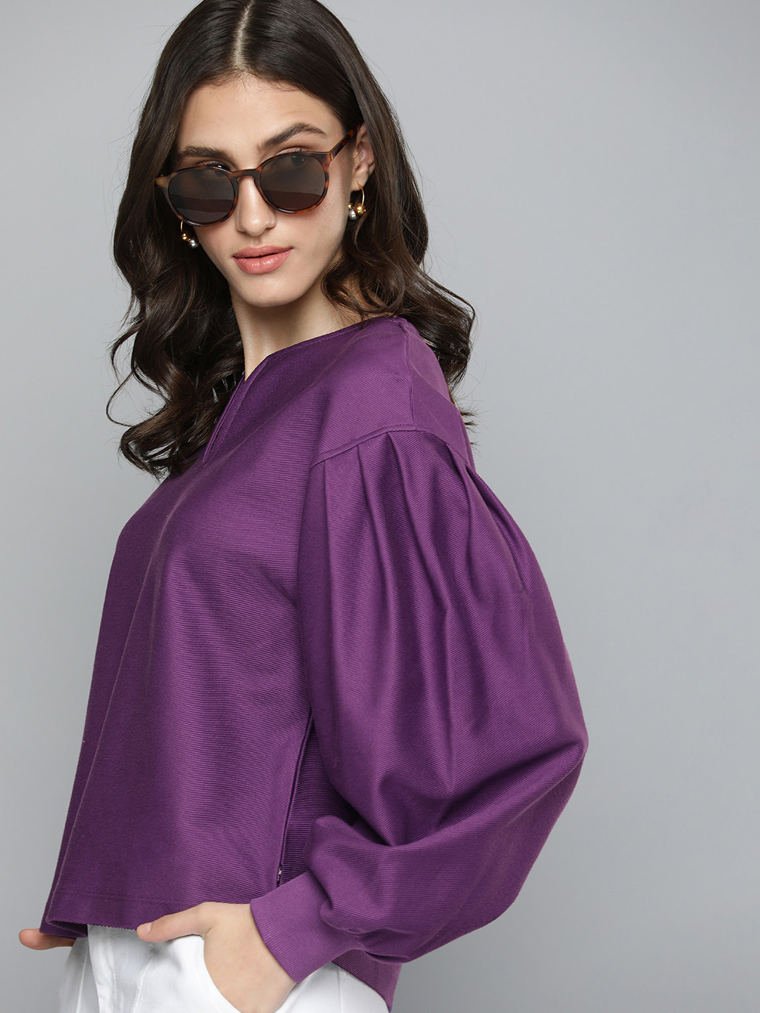 Levis Bishop Sleeves Pure Cotton Top
