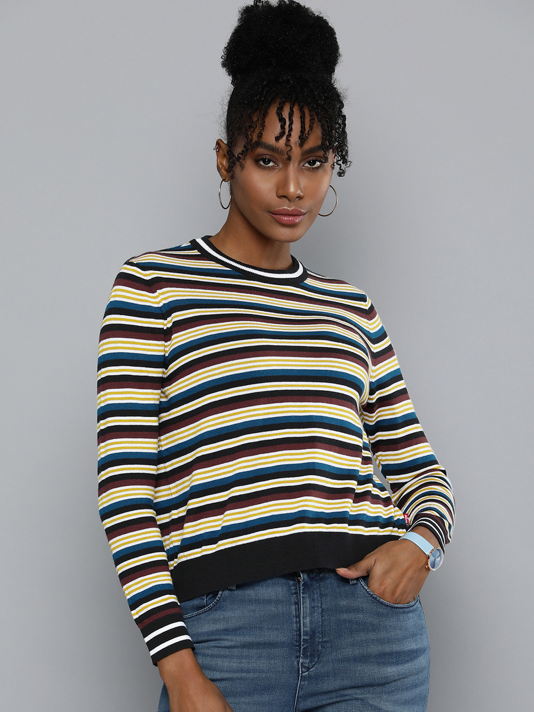 Levis Striped Relaxed Fit Casual T-shirt