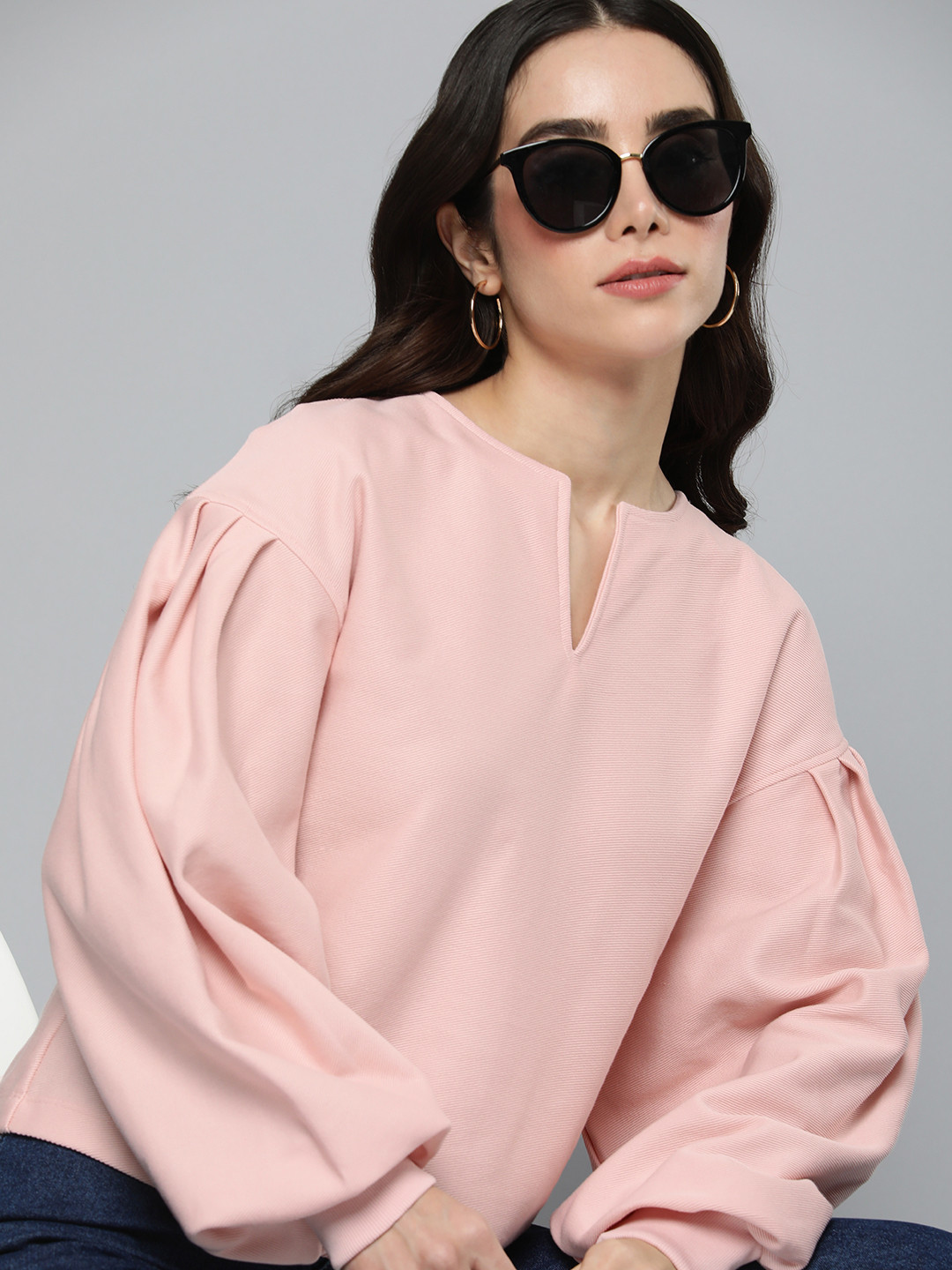 Levis Bishop Sleeves Pure Cotton Top