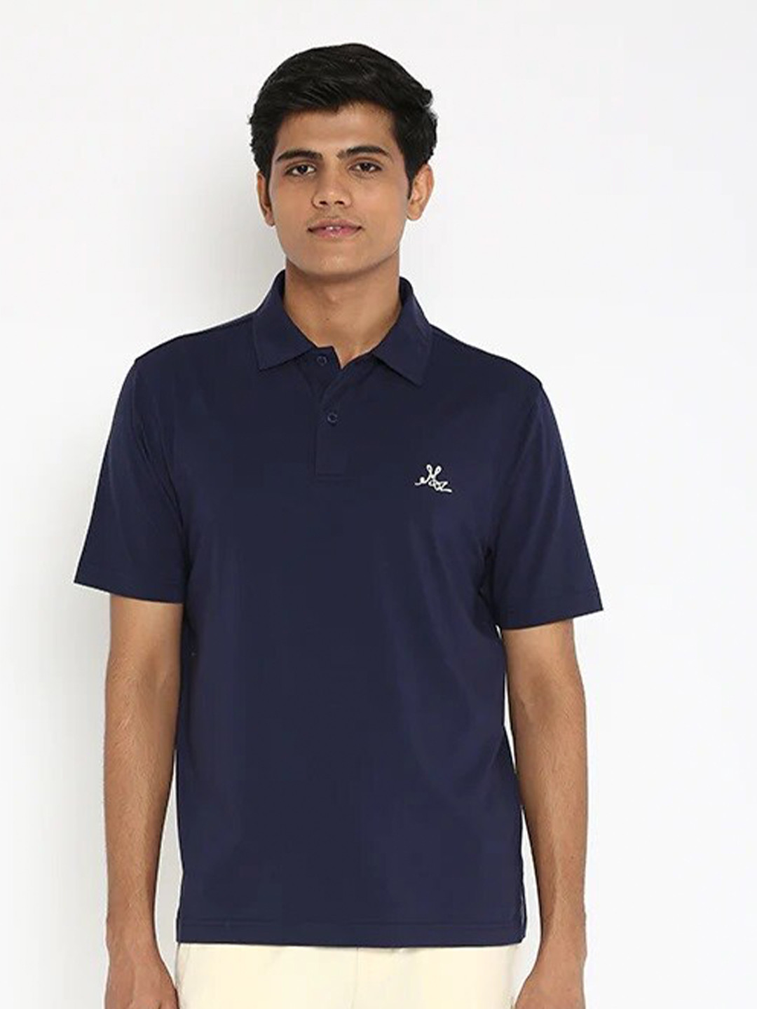 Muvazo Polo Collar Knitted Cotton T-shirt