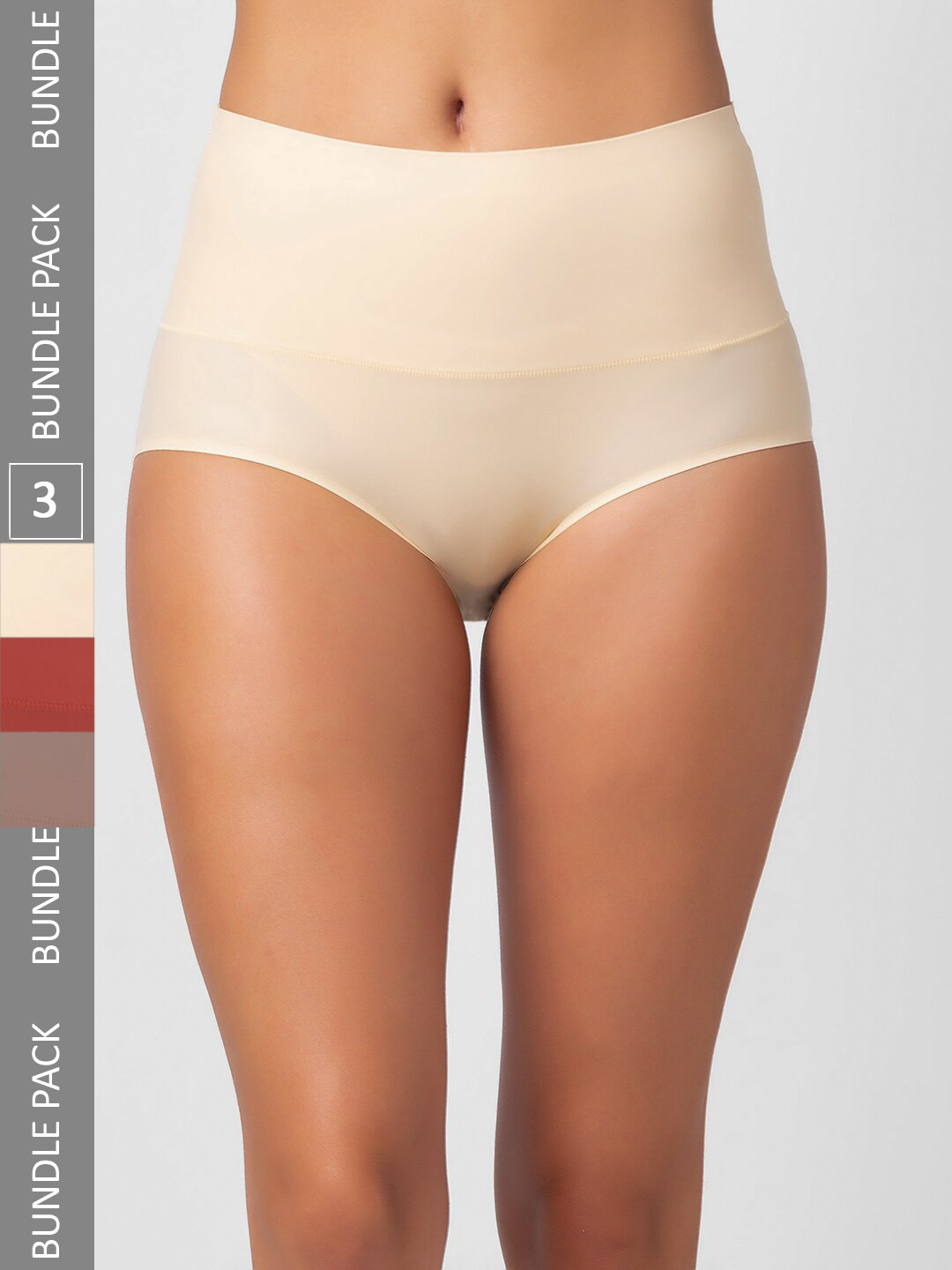 NOIRA Women Pack of 3 Assorted Seamless Hipster Briefs 873_SBrM_NO