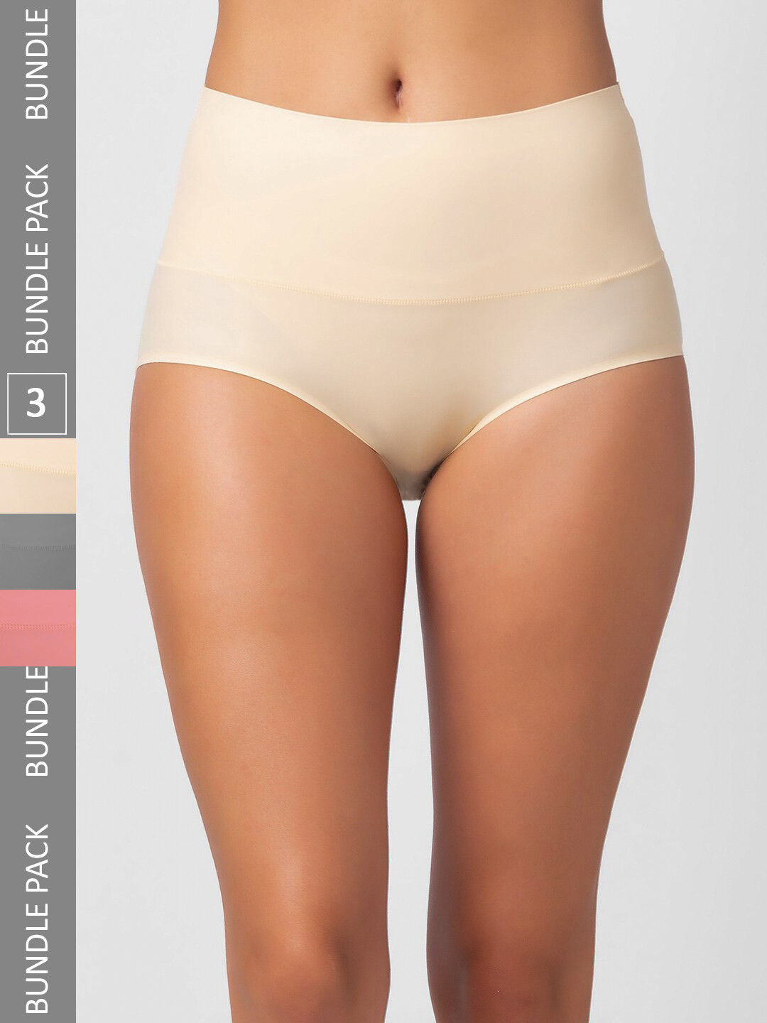 NOIRA Women Pack Of 3 Assorted Seamless Hipster Briefs 873_SGPi_NO