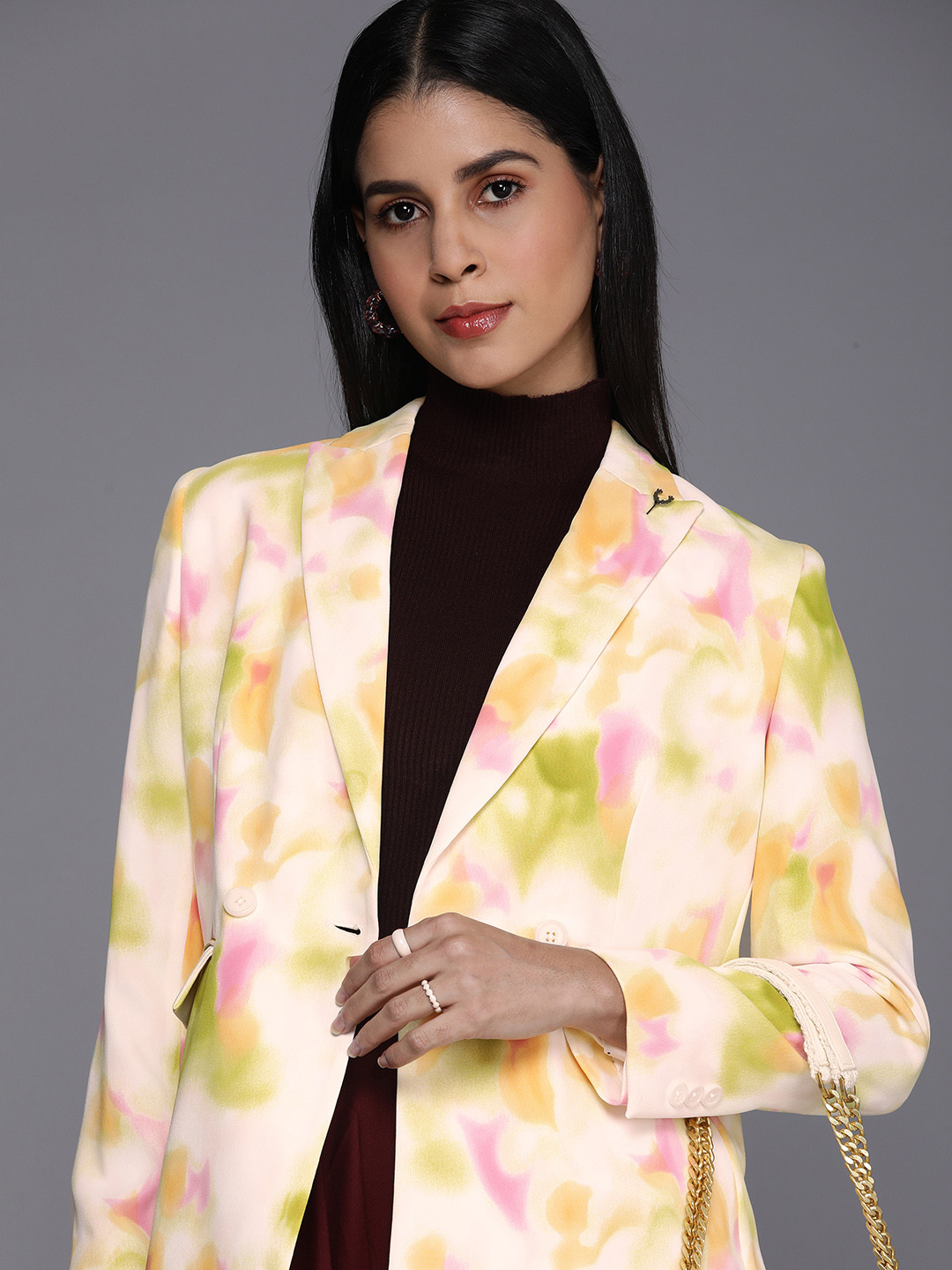 Allen Solly Woman Single-Breasted Casual Blazer