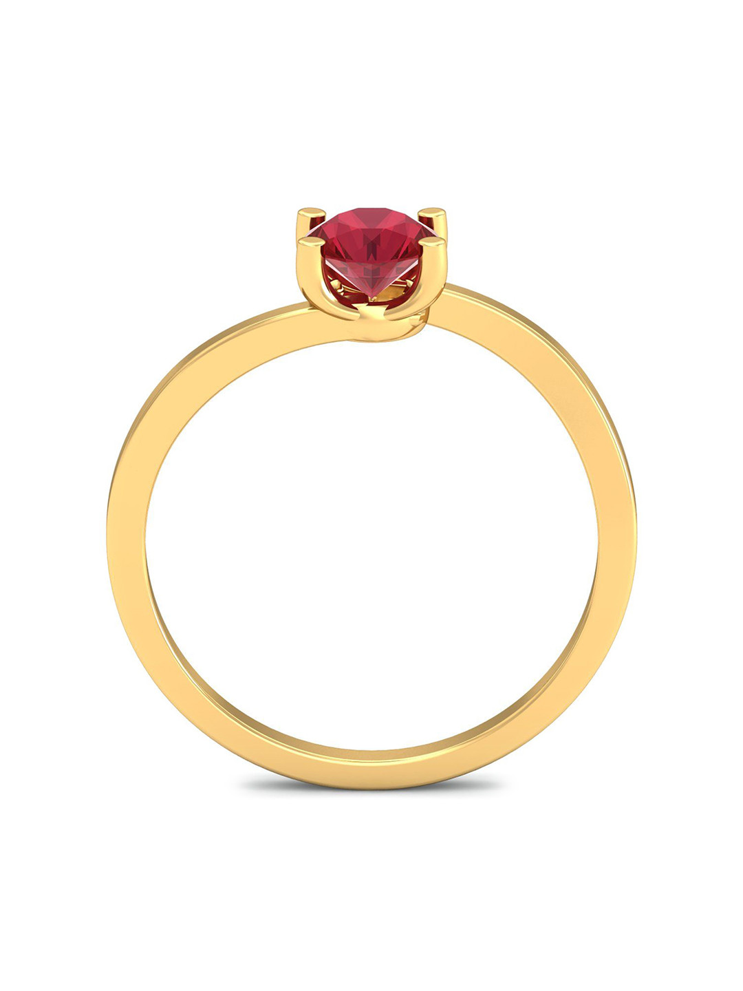 KUBERBOX Seul 18KT Gold Ruby Ring-2.38gm