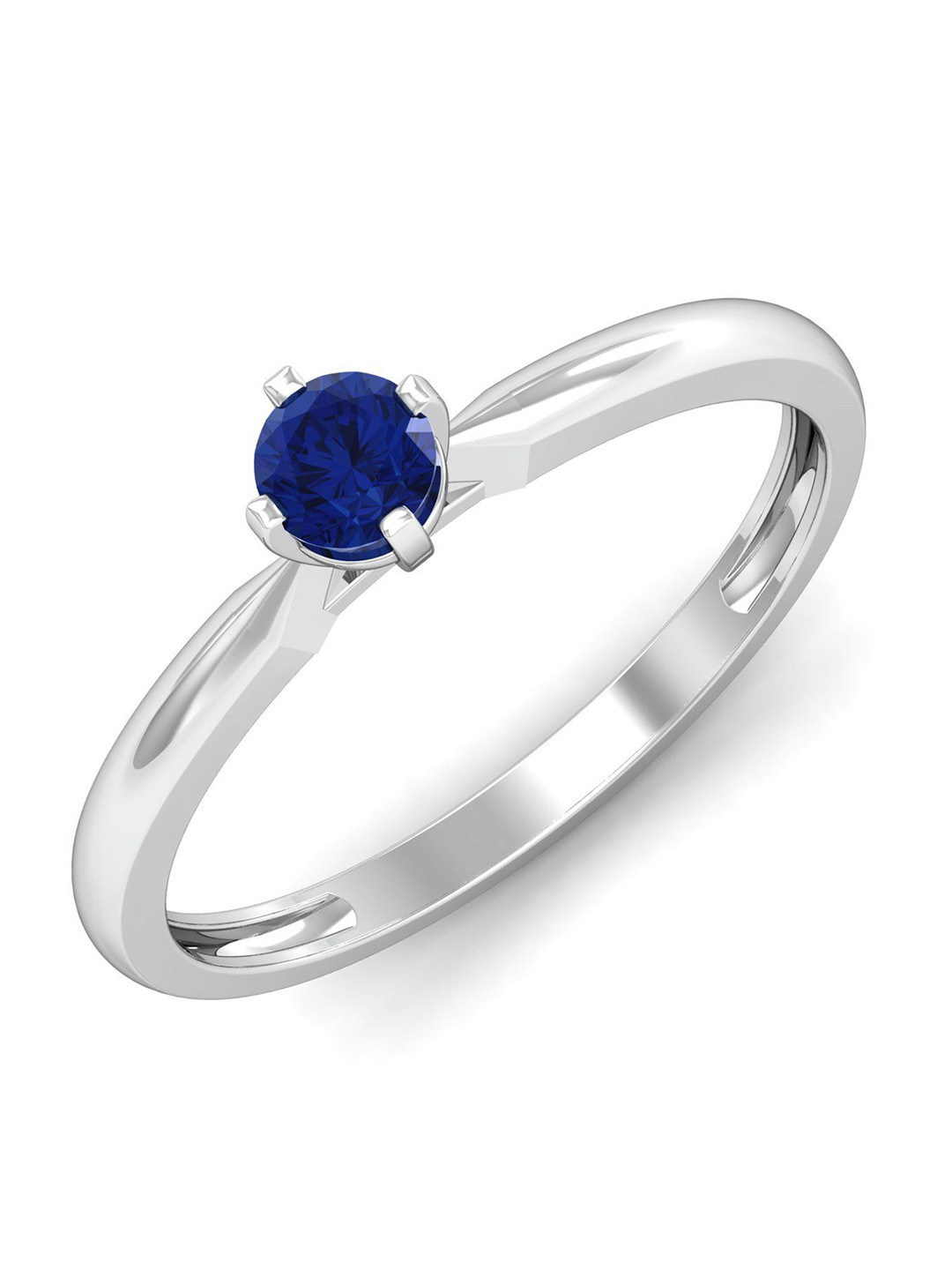 KUBERBOX Jovina 18KT White Gold Sapphire Ring-2.03gm