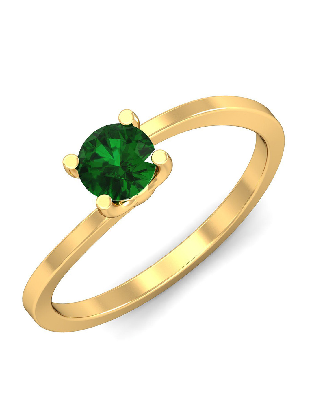 KUBERBOX Seul 18KT Gold Emerald Ring Gold-2.38gm